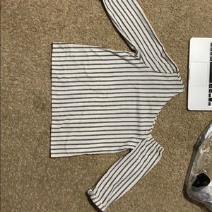 One sided off the shoulder top